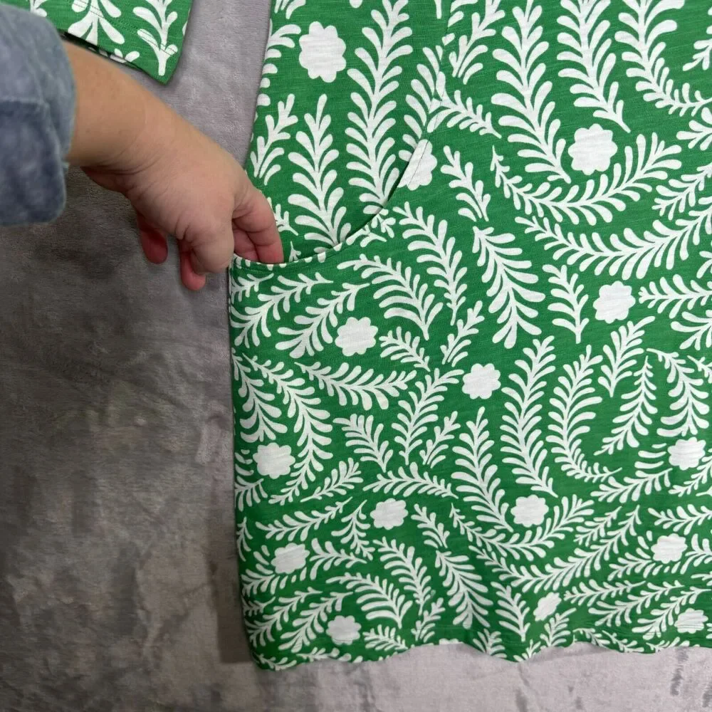 Boden Green and White Mini Dress - Picture 3 of 13